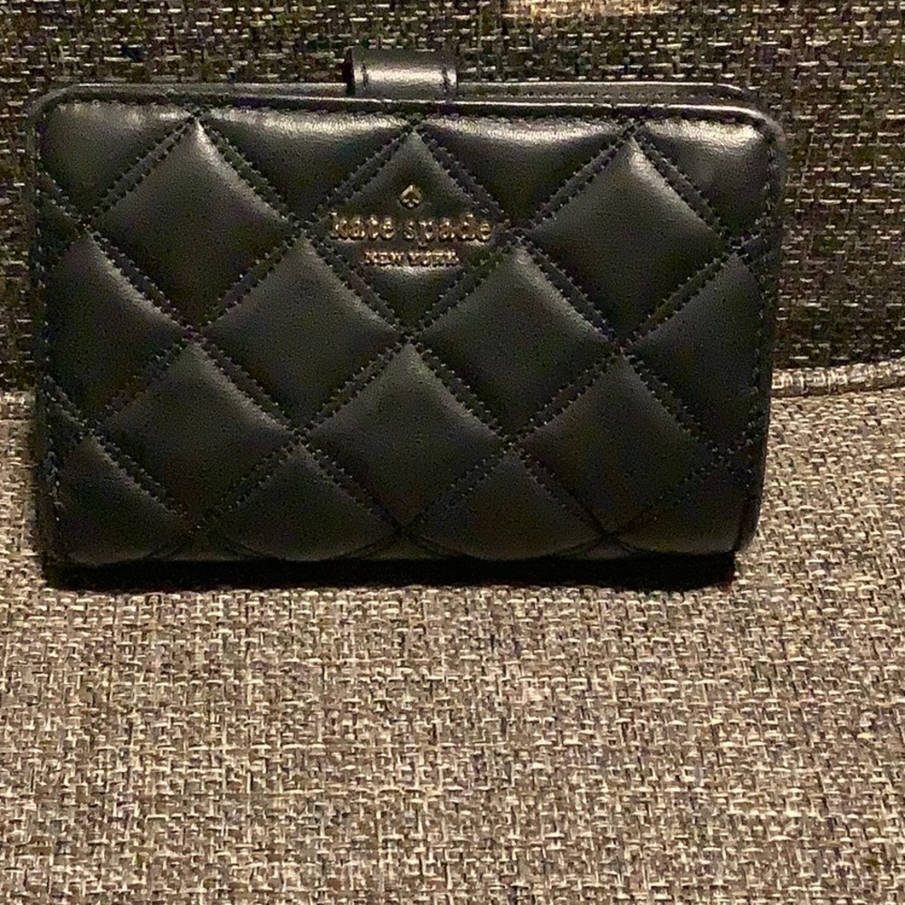 Kate Spade Black Quilted Clutch